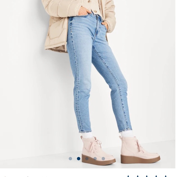 NWT OLD NAVY Faux-Suede Wedge Boots Color: Pink Bamboo - Picture 3 of 4